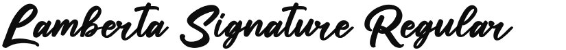 Lamberta Signature font download
