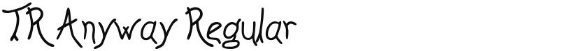 TR Anyway font download