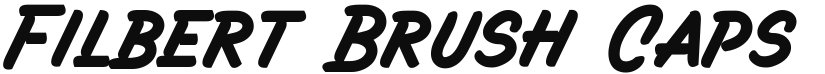Filbert Brush Caps PERSONAL USE font download