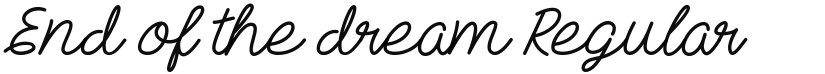 End of the dream font download