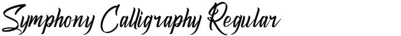 Symphony Calligraphy font download