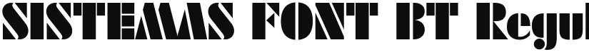 SISTEMAS FONT BT font download