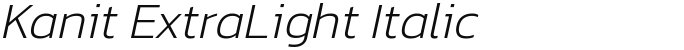 Kanit ExtraLight Italic