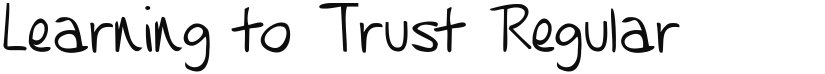 Learning to Trust font download