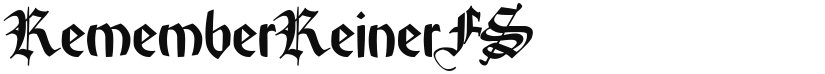 Remember Reiner FS font download