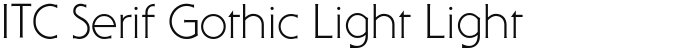 ITC Serif Gothic Light Light