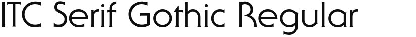 ITC Serif Gothic font download
