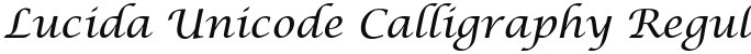 Lucida Unicode Calligraphy Regular