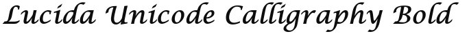 Lucida Unicode Calligraphy Bold