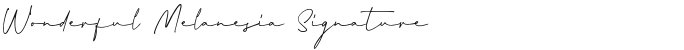 Wonderful Melanesia Signature