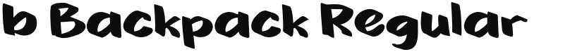b Backpack font download