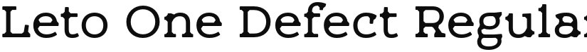 Leto One Defect font download