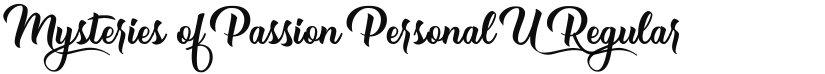 Mysteries of Passion Personal U font download