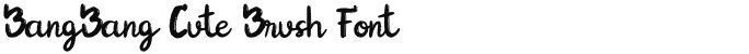 BangBang Cute Brush Font