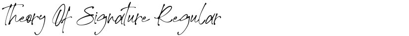 Theory Of Signature font download