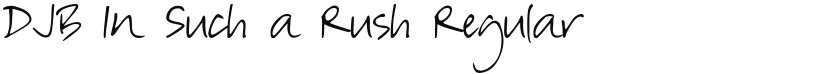 DJB In Such a Rush font download