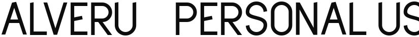 Alveru - Personal Use font download