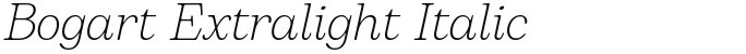 Bogart Extralight Italic