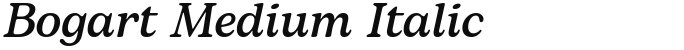 Bogart Medium Italic