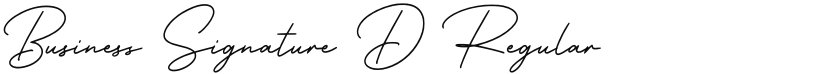 Business Signature D font download