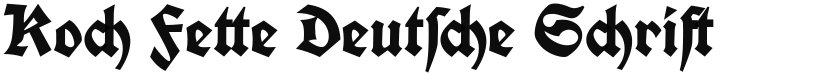 Koch Fette Deutsche Schrift font download