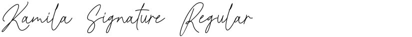 Kamila Signature font download