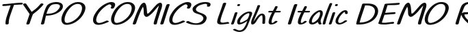 TYPO COMICS Light Italic DEMO Regular