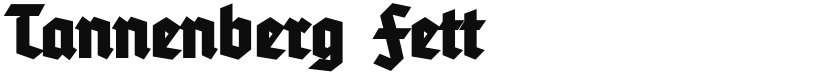 Tannenberg Fett font download