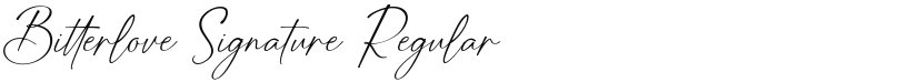 Bitterlove Signature font download