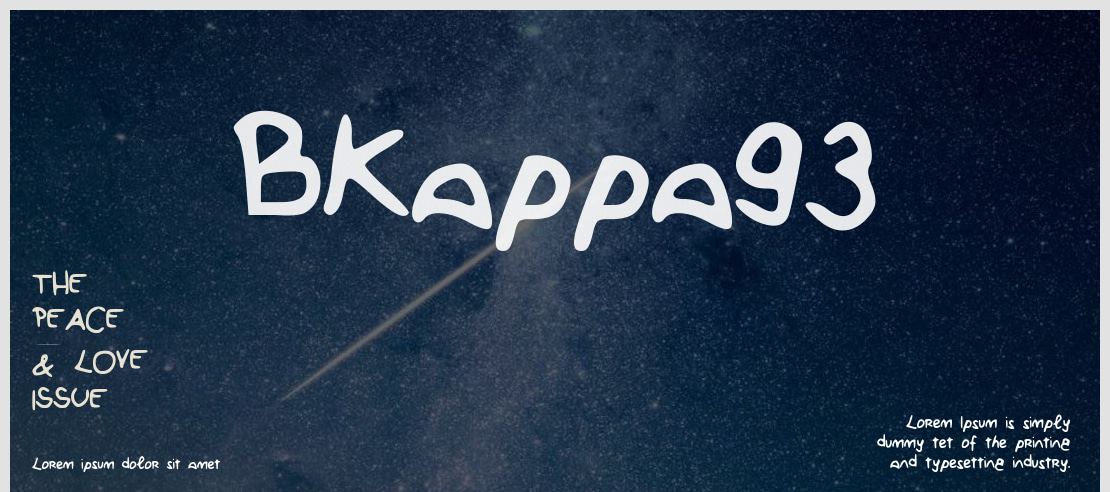 BKappa93 Font