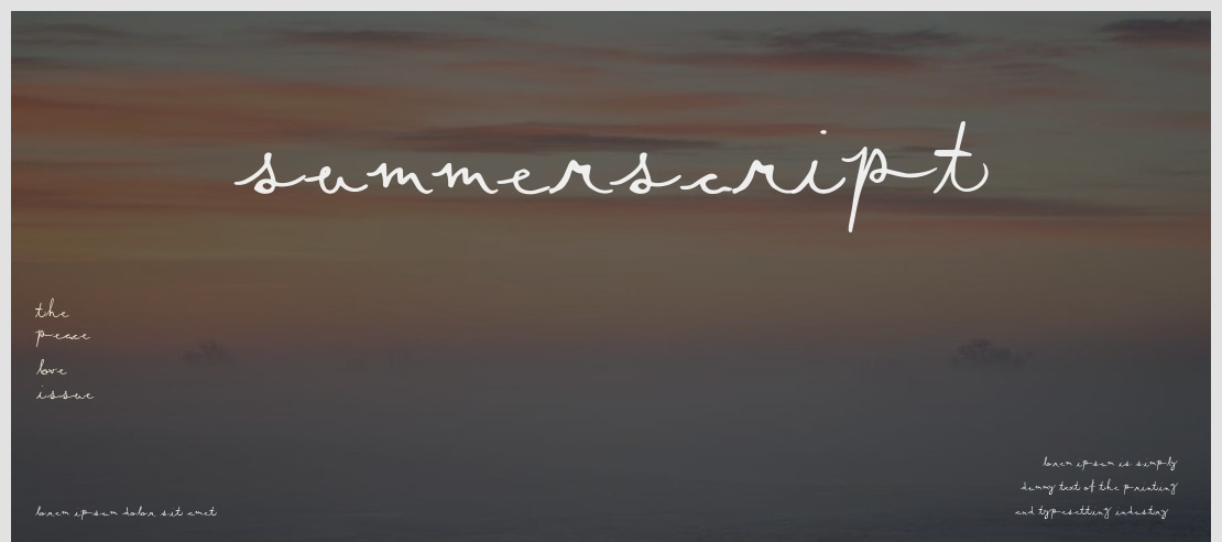 SummerScript Font
