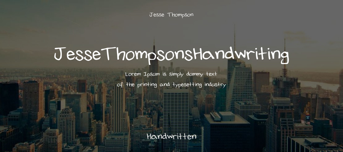 JesseThompsonsHandwriting Font