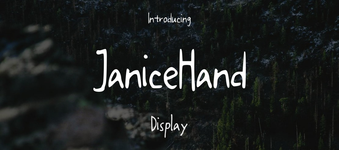 JaniceHand Font