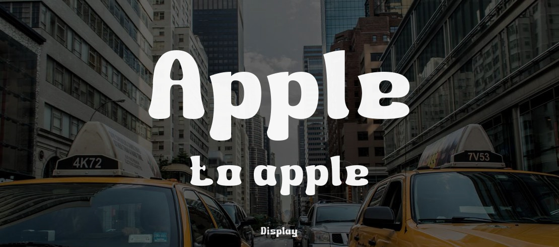 Apple to apple Font