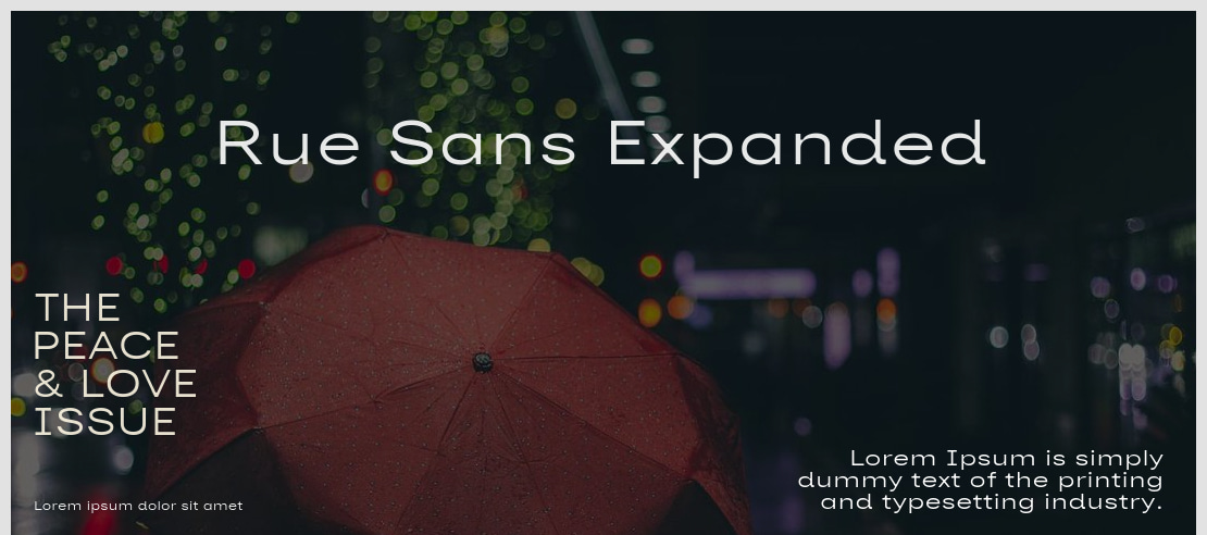 Rue Sans Expanded Font