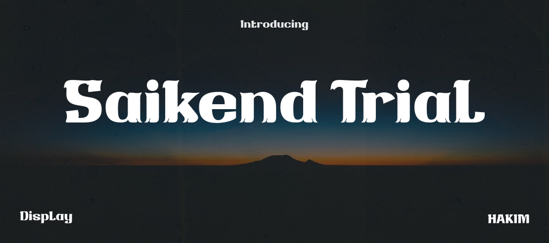 Saikend Trial Font