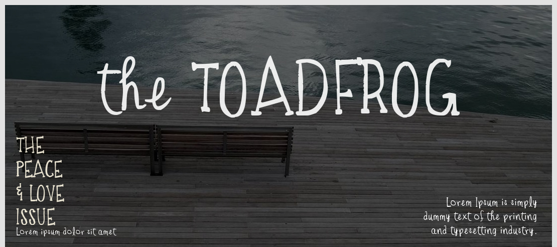 the TOADFROG Font