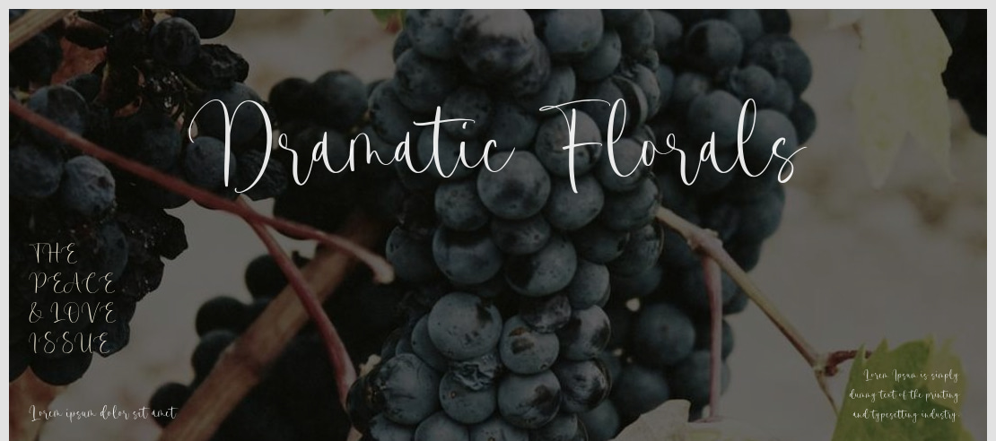 Dramatic Florals Font