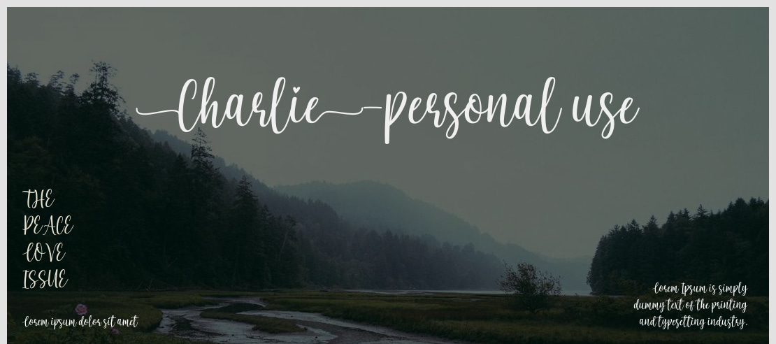 Charlie-personal use Font