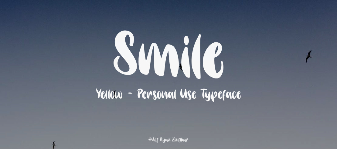 Smile Yellow - Personal Use Font