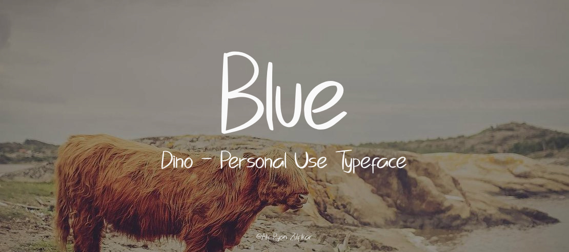 Blue Dino - Personal Use Font