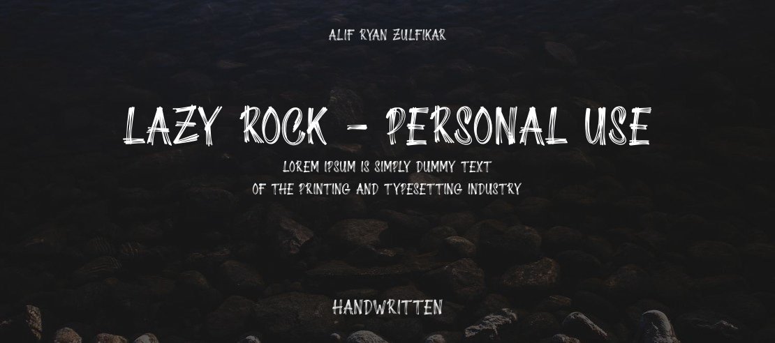 Lazy Rock - Personal Use Font