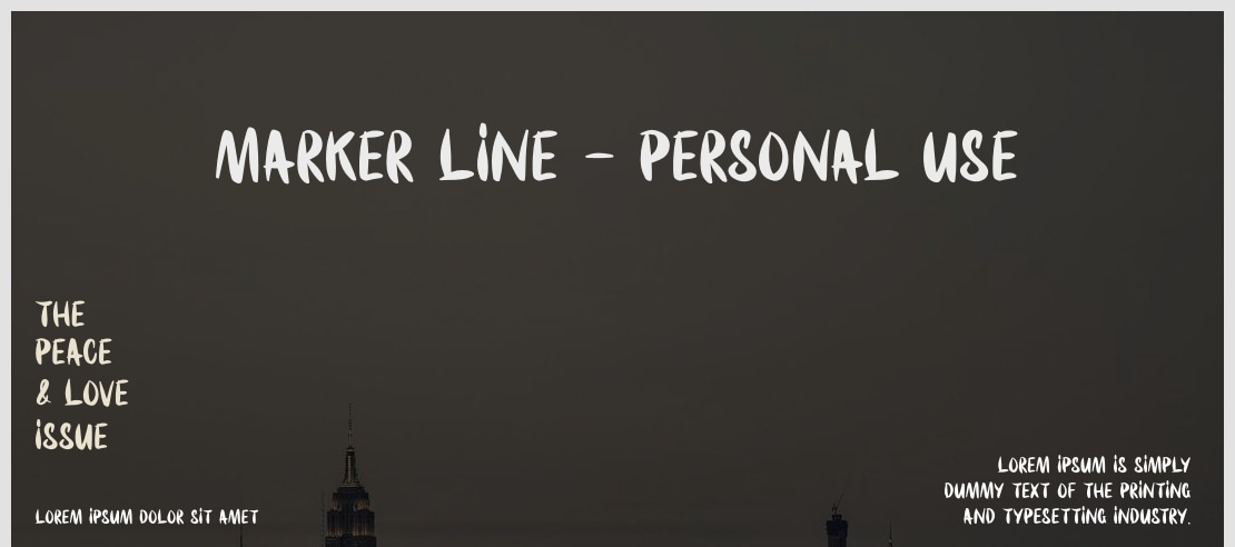 Marker Line - Personal Use Font