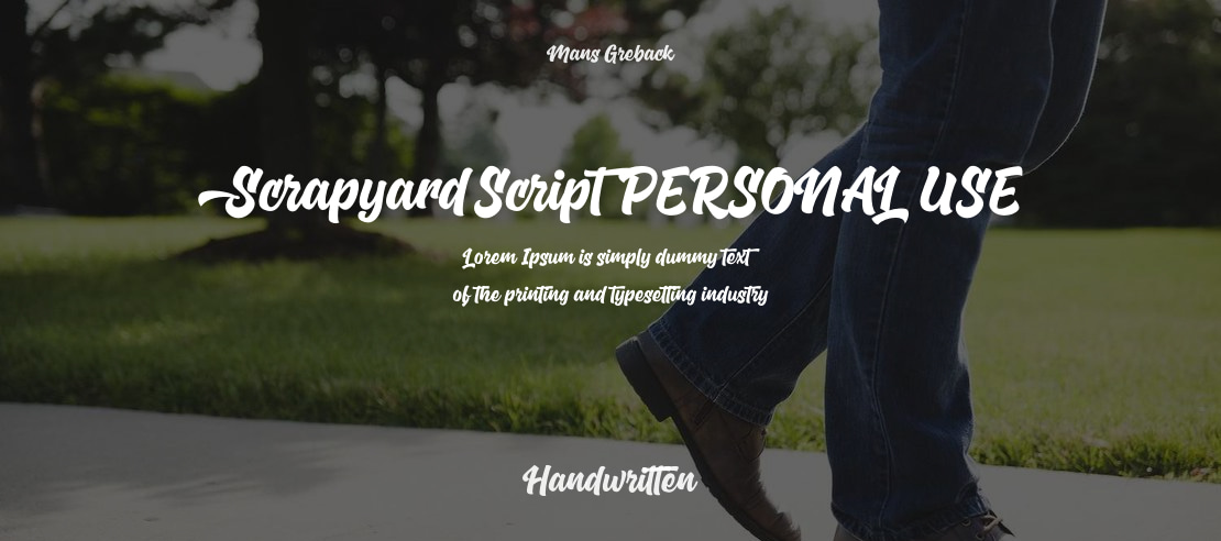 Scrapyard Script PERSONAL USE Font