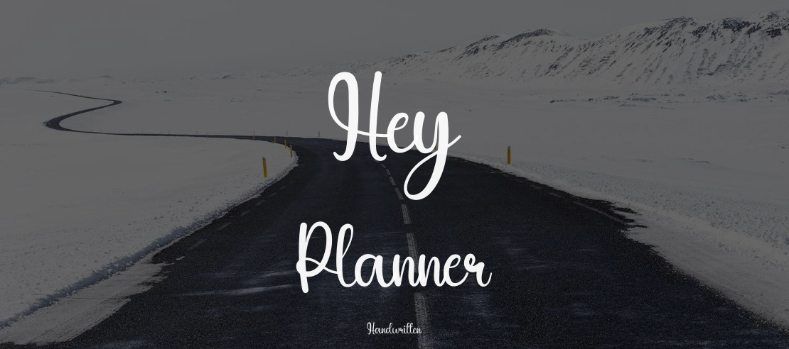 Hey Planner Font