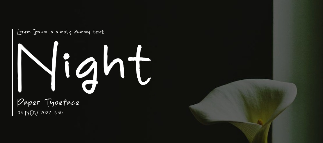 Night Paper Font