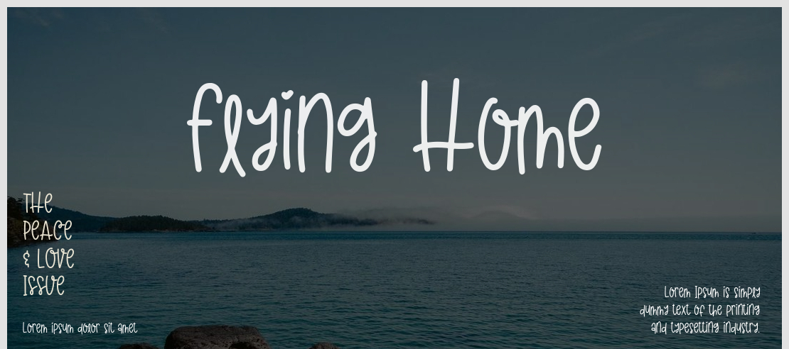 Flying Home Font