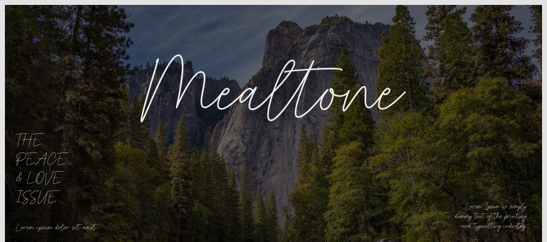 Mealtone Font