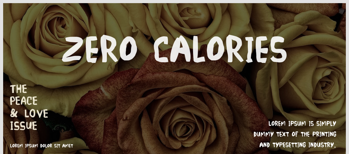 zero calories Font