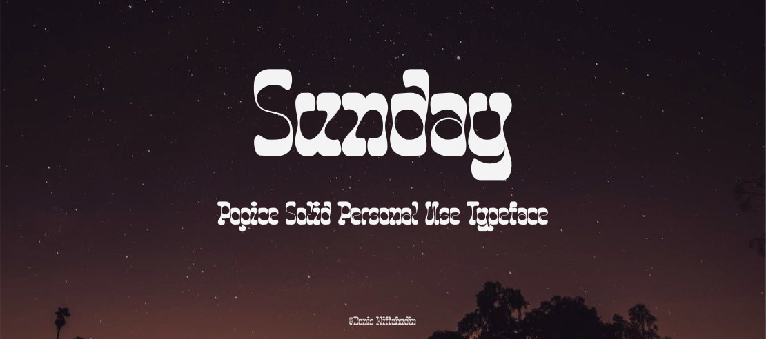Sunday Popice Solid Personal Use Font